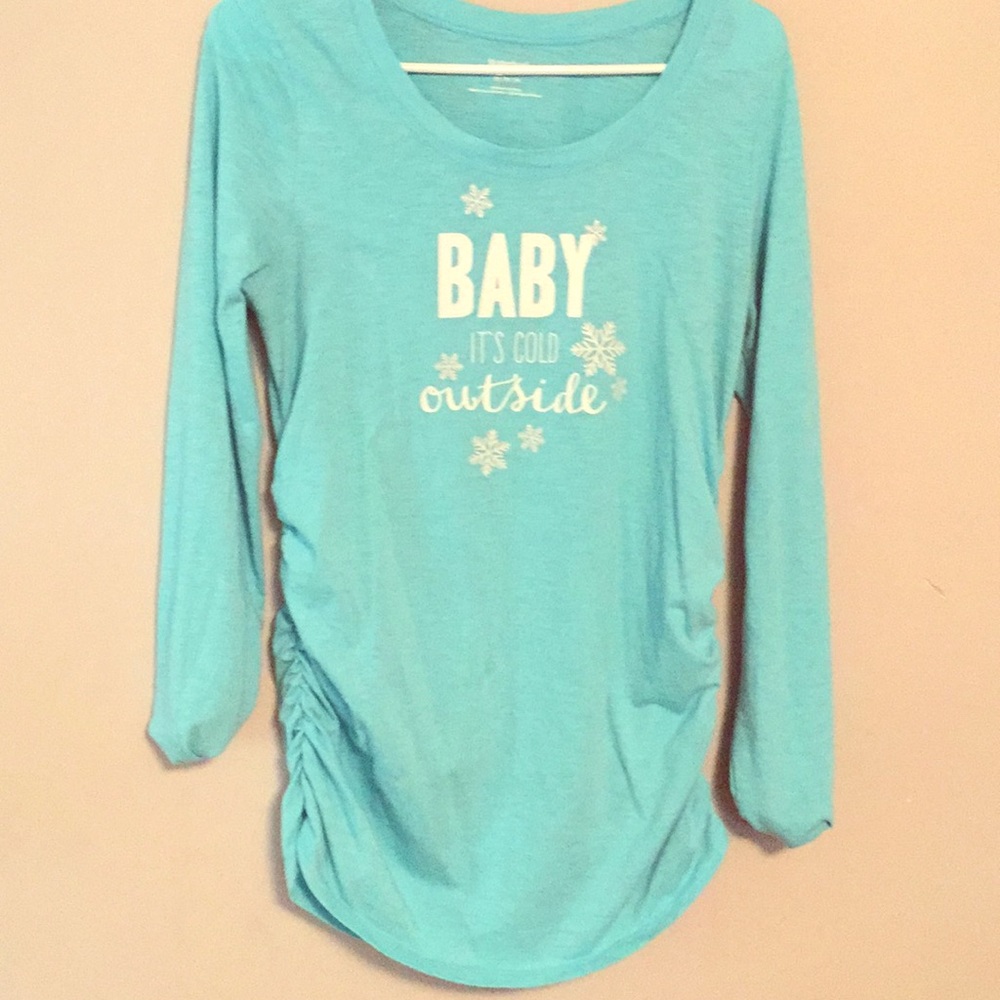 Light blue maternity top